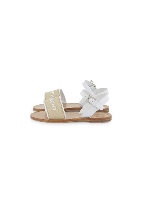 Sandali Bianchi e Beige Con Logo GIVENCHY KIDS | H3082610P